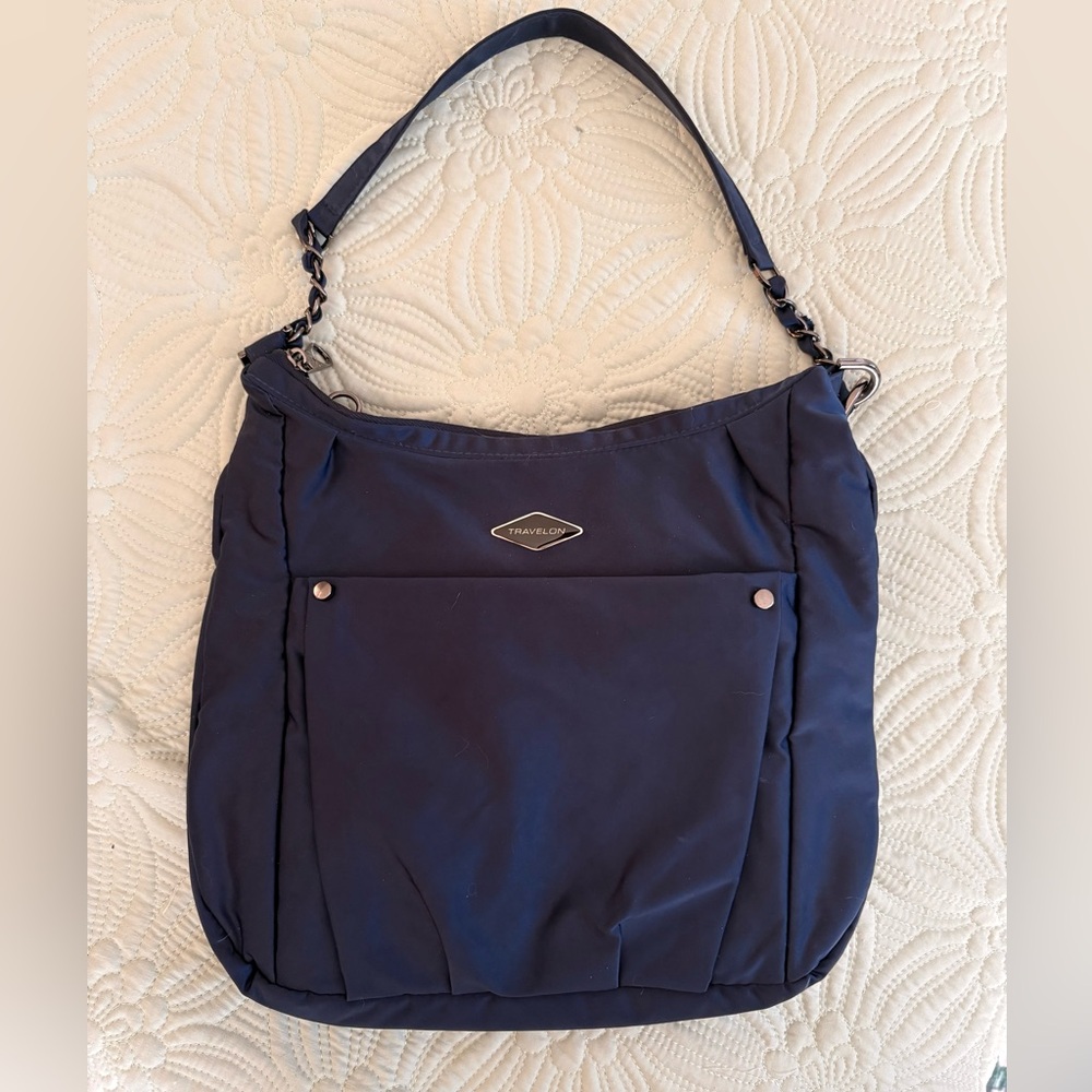 Travelon Navy Blue Bag with Removable Crossbody Strap